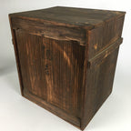 Japanese Wooden Storage Box Vtg Hako Slide Panel inside 41.7x38x31cm WB795