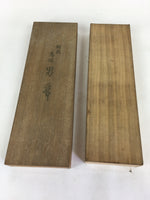Japanese Wooden Storage Box Vtg Pottery Hako Inside 10.1x38x3.5cm WB927