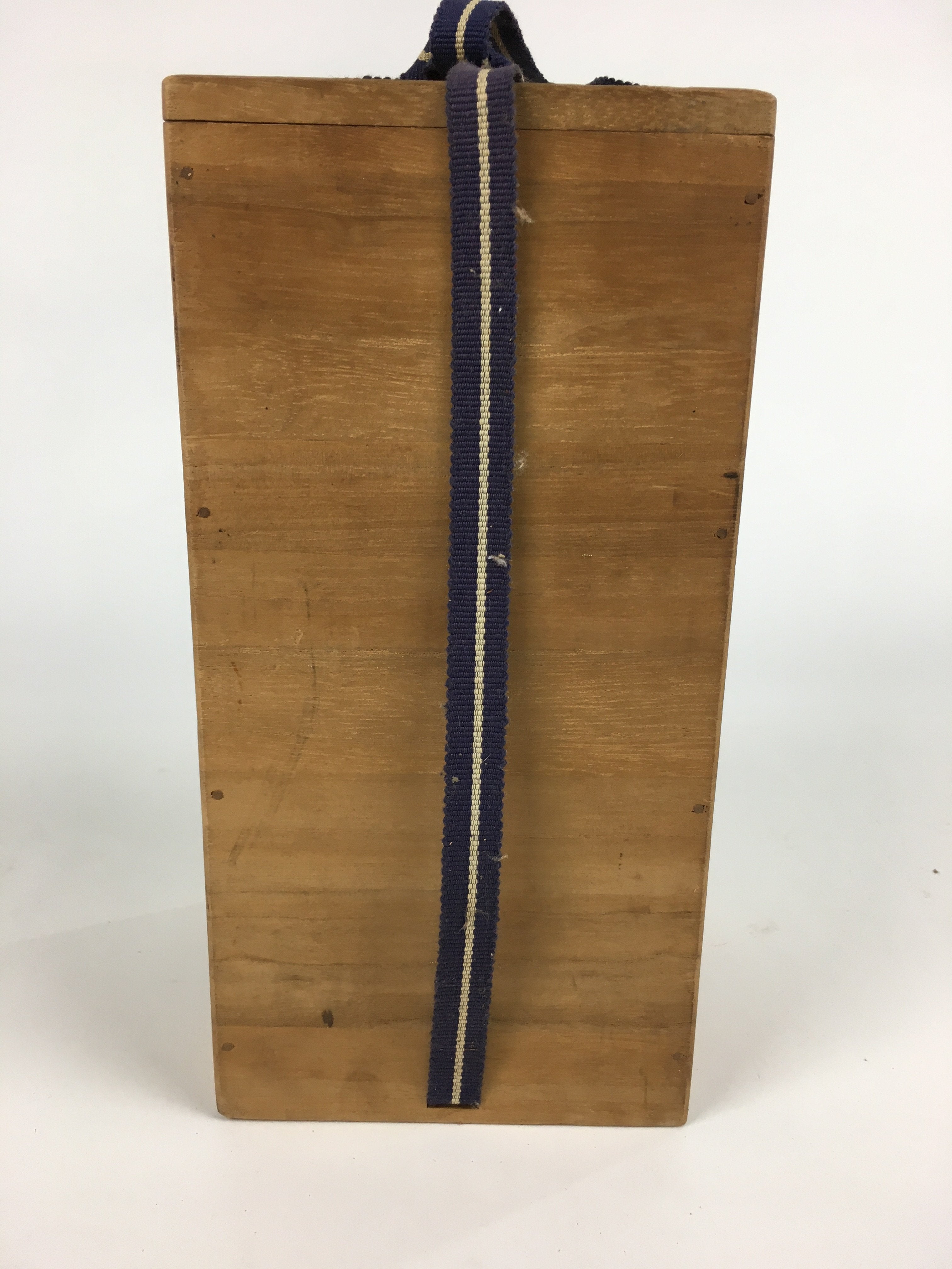 Japanese Wooden Storage Box Vtg Pottery Hako Inside 10.4x10.5x22.5cm WB842
