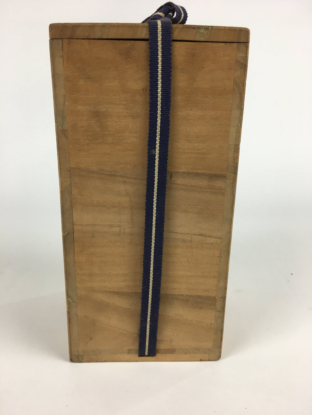 Japanese Wooden Storage Box Vtg Pottery Hako Inside 10.4x10.5x22.5cm WB842