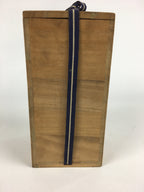 Japanese Wooden Storage Box Vtg Pottery Hako Inside 10.4x10.5x22.5cm WB842