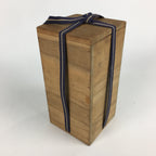 Japanese Wooden Storage Box Vtg Pottery Hako Inside 10.4x10.5x22.5cm WB842