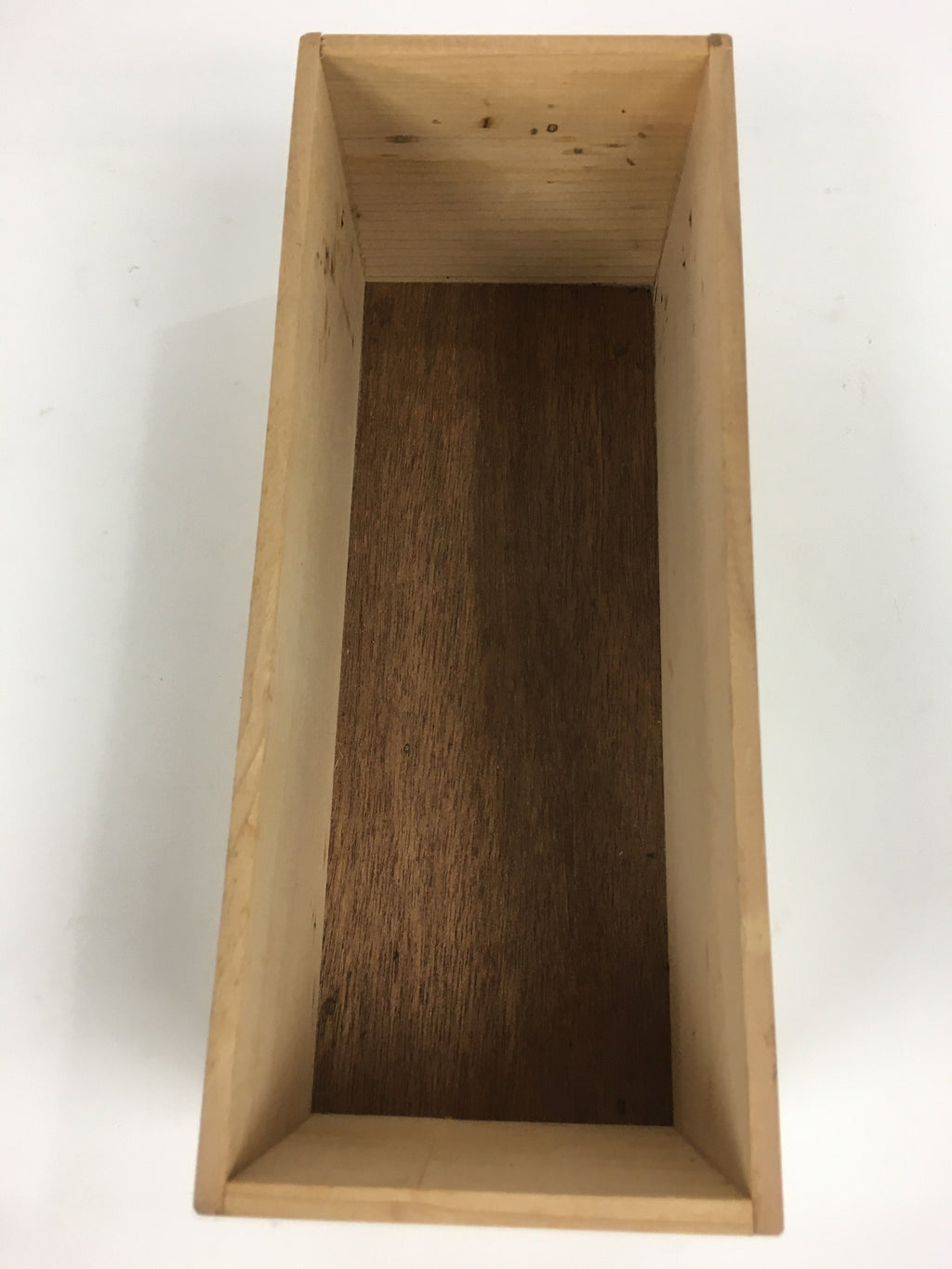 Japanese Wooden Storage Box Vtg Pottery Hako Inside 10.7x28.9x10.7cm WB860