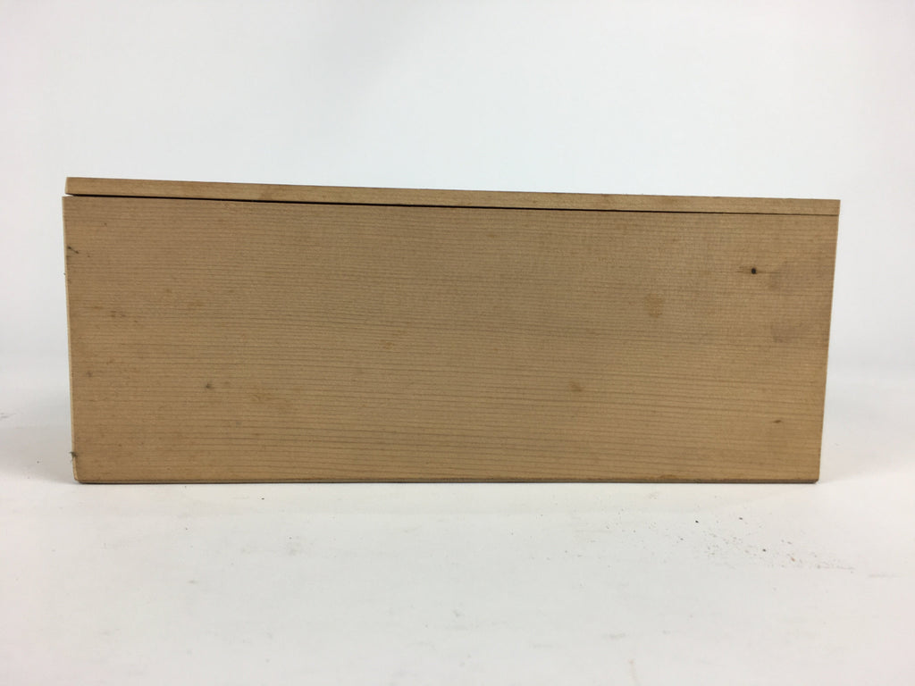 Japanese Wooden Storage Box Vtg Pottery Hako Inside 10.7x28.9x10.7cm WB860