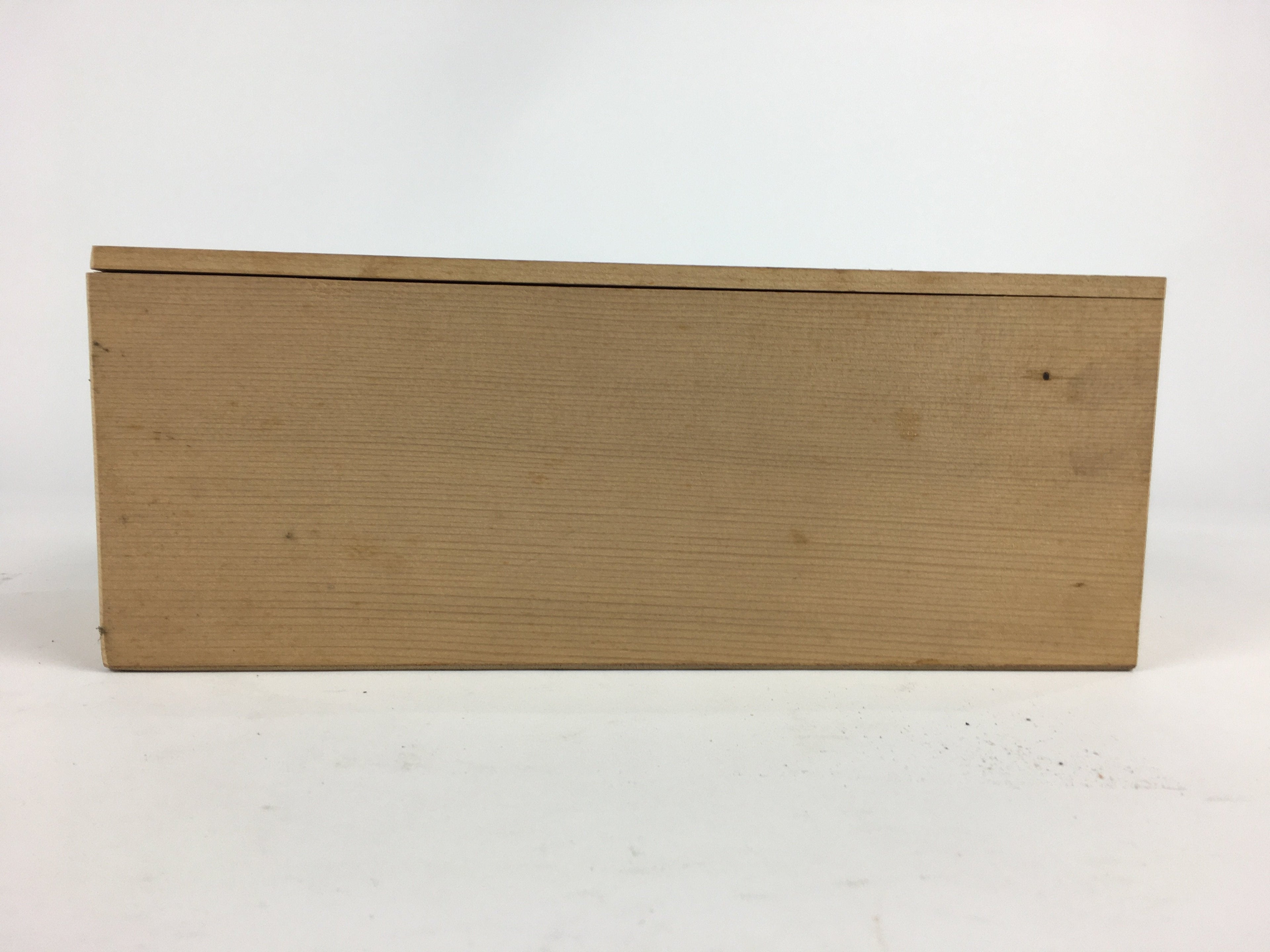 Japanese Wooden Storage Box Vtg Pottery Hako Inside 10.7x28.9x10.7cm WB860