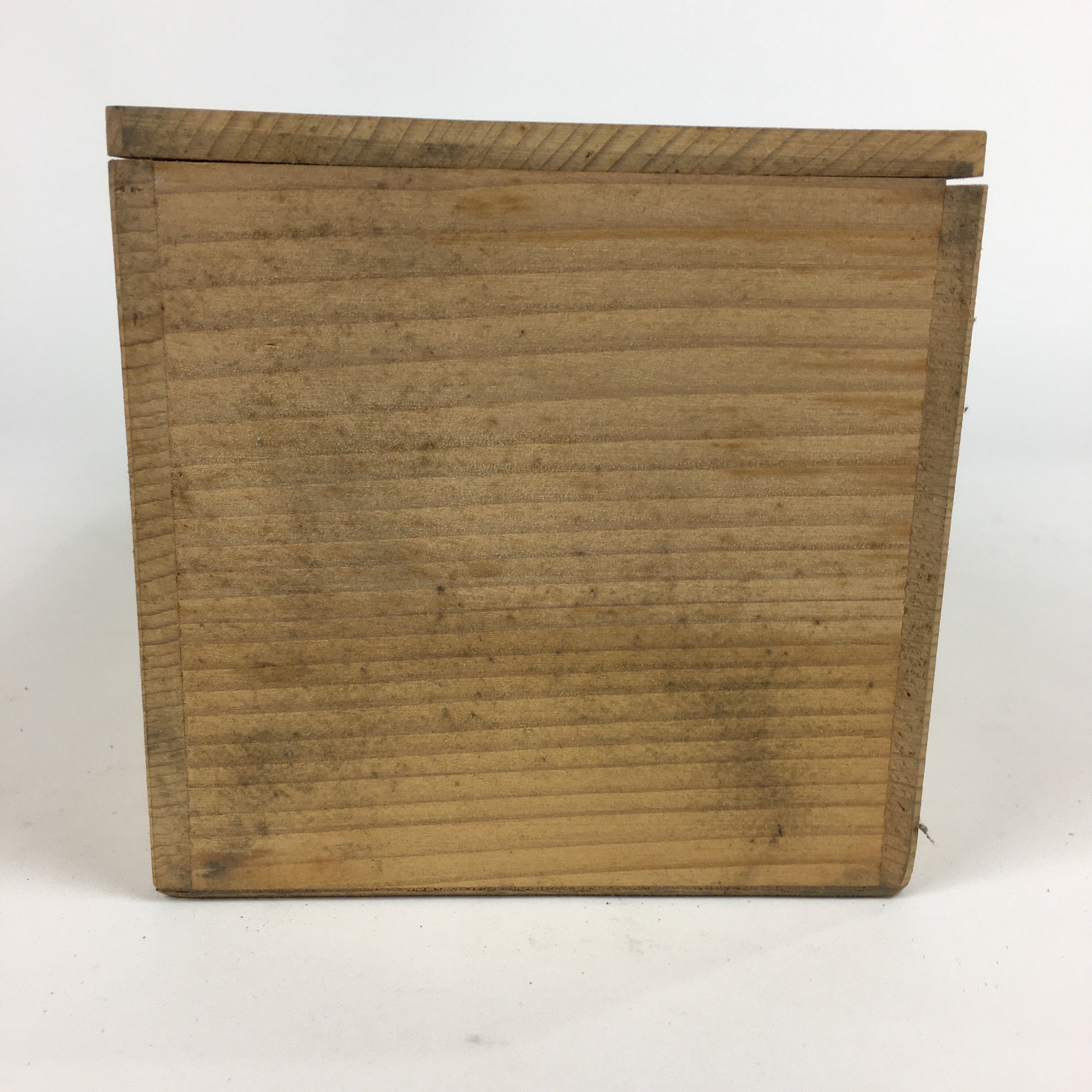 Japanese Wooden Storage Box Vtg Pottery Hako Inside 10.7x28.9x10.7cm WB860