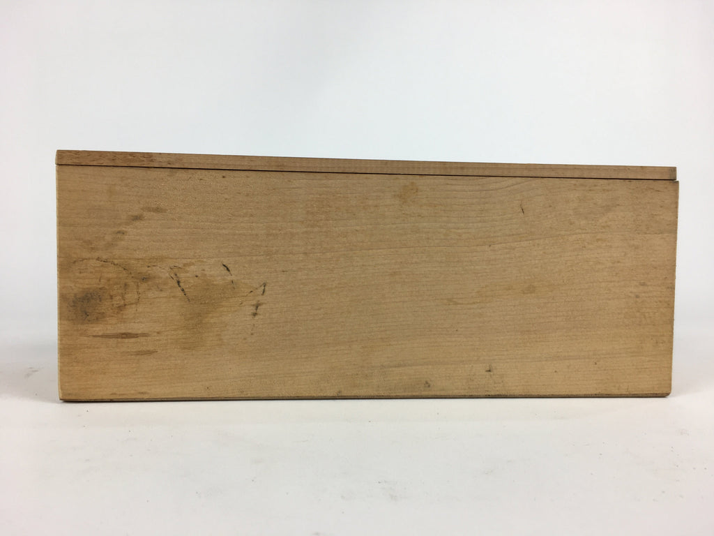 Japanese Wooden Storage Box Vtg Pottery Hako Inside 10.7x28.9x10.7cm WB860