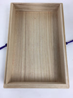 Japanese Wooden Storage Box Vtg Pottery Hako Inside 11.6x18.8x2.9cm WB889
