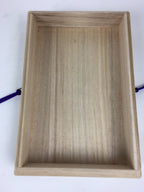 Japanese Wooden Storage Box Vtg Pottery Hako Inside 11.6x18.8x2.9cm WB889
