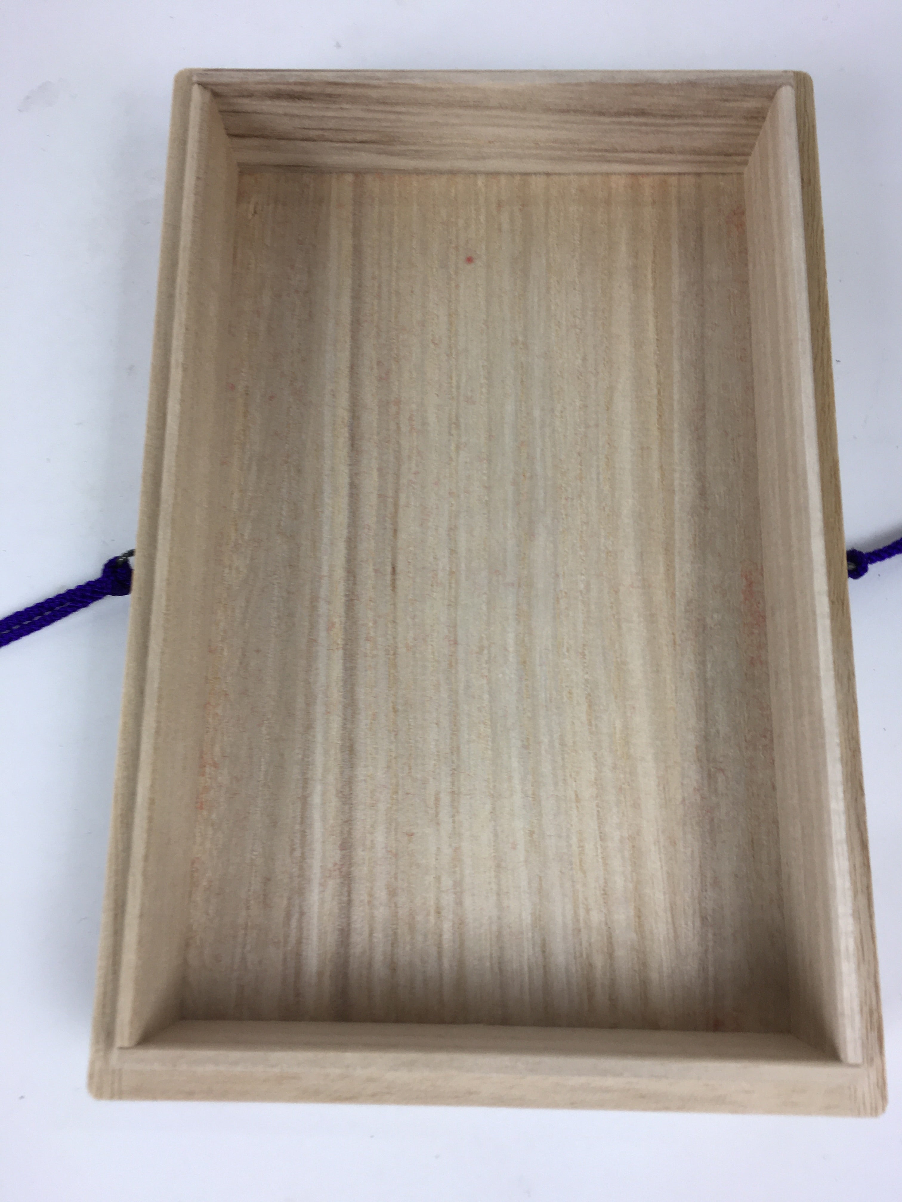Japanese Wooden Storage Box Vtg Pottery Hako Inside 11.6x18.8x2.9cm WB889