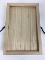 Japanese Wooden Storage Box Vtg Pottery Hako Inside 11.6x18.8x2.9cm WB889
