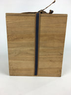 Japanese Wooden Storage Box Vtg Pottery Hako Inside 11.9x16x18cm WB864