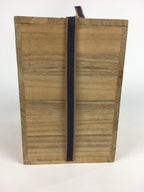 Japanese Wooden Storage Box Vtg Pottery Hako Inside 11.9x16x18cm WB864