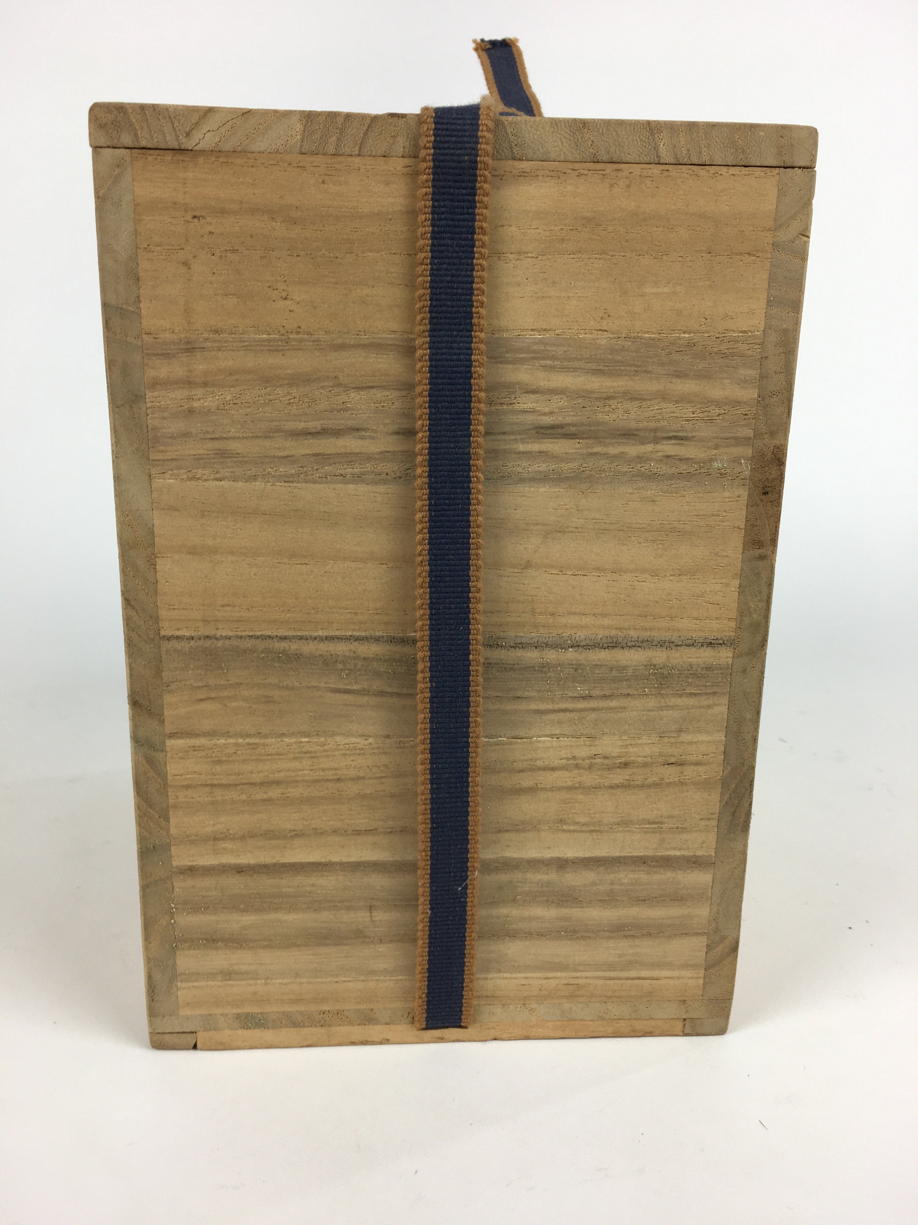 Japanese Wooden Storage Box Vtg Pottery Hako Inside 11.9x16x18cm WB864