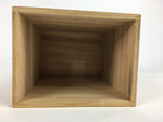 Japanese Wooden Storage Box Vtg Pottery Hako Inside 11.9x16x18cm WB864