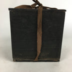 Japanese Wooden Storage Box Vtg Pottery Hako Inside 12.2x12x12.8cm WB855