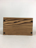 Japanese Wooden Storage Box Vtg Pottery Hako Inside 12.5x12.2x7.1cm WB937