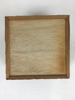 Japanese Wooden Storage Box Vtg Pottery Hako Inside 12.5x12.2x7.1cm WB937