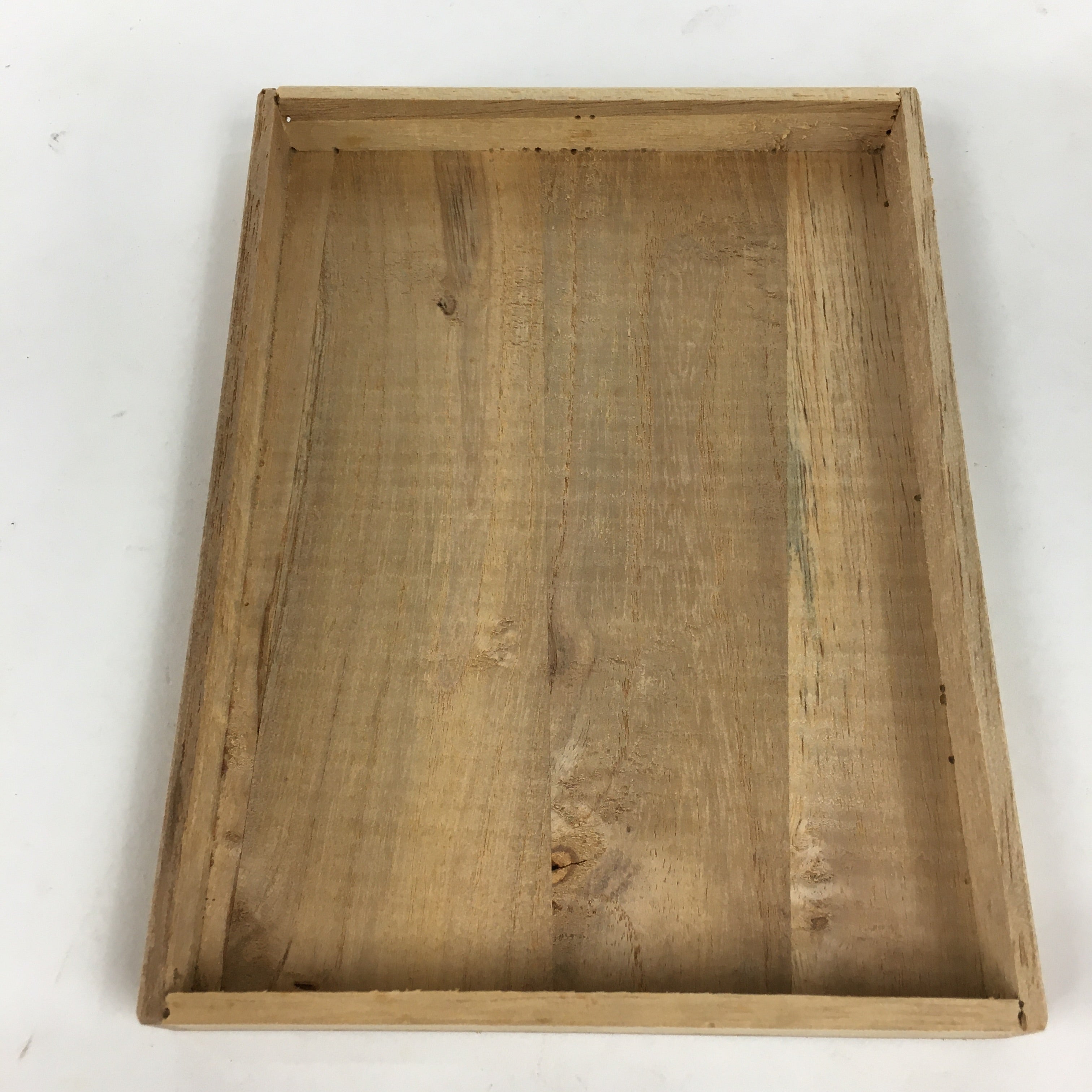 Japanese Wooden Storage Box Vtg Pottery Hako Inside 12.6x17x1.5cm WB912