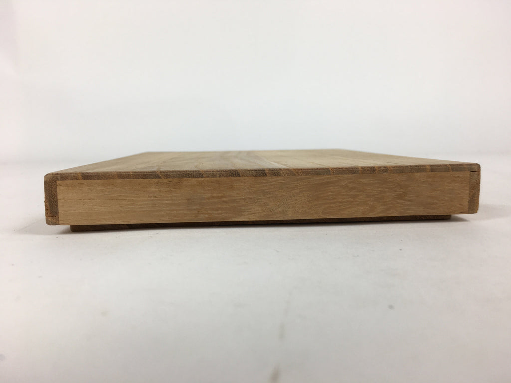 Japanese Wooden Storage Box Vtg Pottery Hako Inside 12.6x17x1.5cm WB912