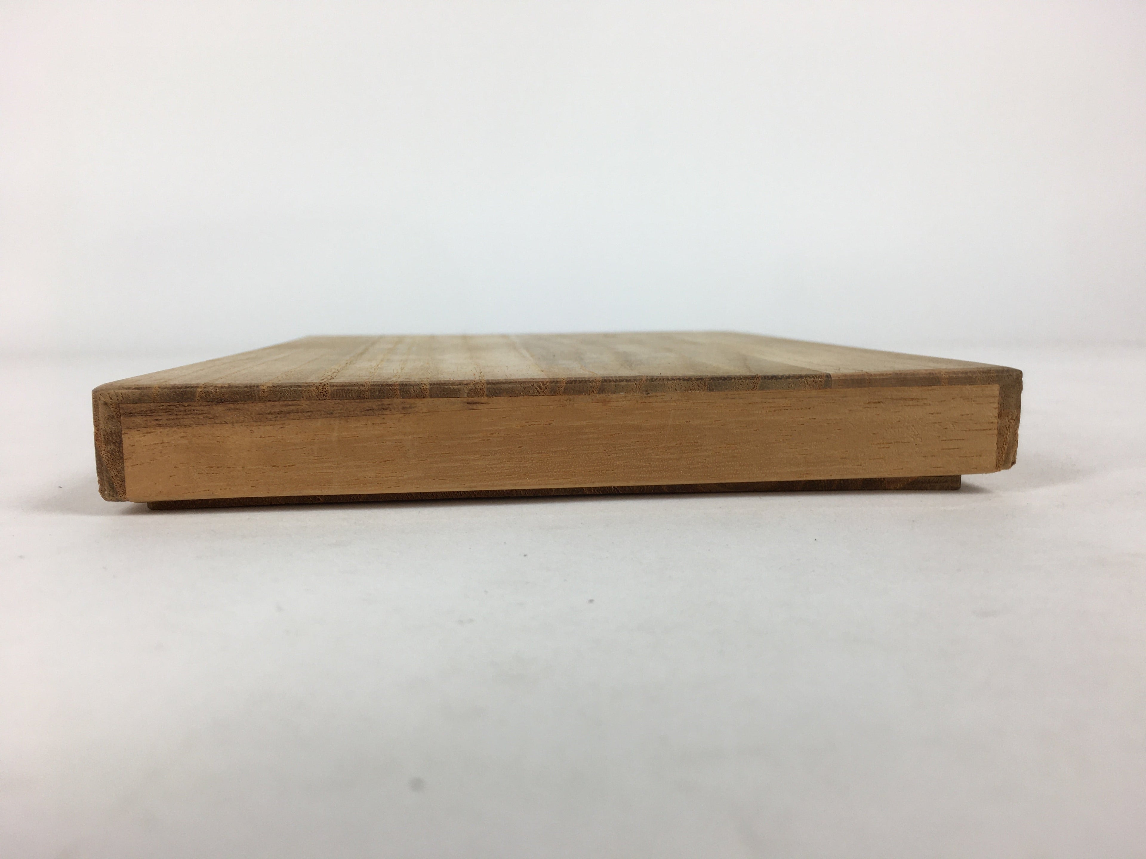 Japanese Wooden Storage Box Vtg Pottery Hako Inside 12.6x17x1.5cm WB912