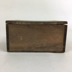 Japanese Wooden Storage Box Vtg Pottery Hako Inside 12x10.5x6 cm WB921
