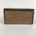 Japanese Wooden Storage Box Vtg Pottery Hako Inside 12x10.5x6 cm WB921