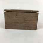 Japanese Wooden Storage Box Vtg Pottery Hako Inside 12x10.5x6 cm WB921