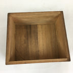 Japanese Wooden Storage Box Vtg Pottery Hako Inside 12x10.5x6 cm WB921