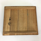 Japanese Wooden Storage Box Vtg Pottery Hako Inside 12x10.5x6 cm WB921