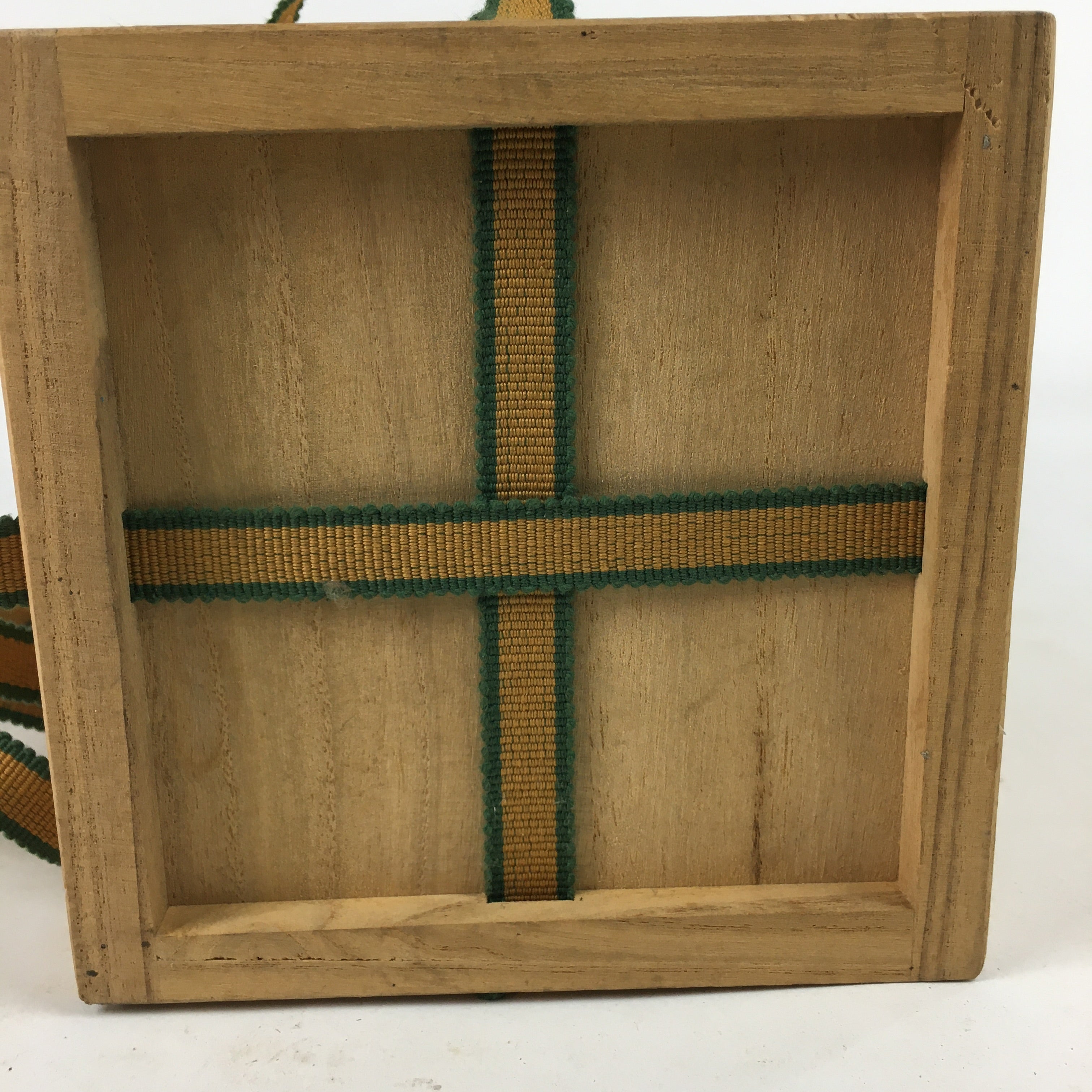 Japanese Wooden Storage Box Vtg Pottery Hako Inside 12x12x24.5 cm WB918