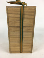 Japanese Wooden Storage Box Vtg Pottery Hako Inside 12x12x24.5 cm WB918