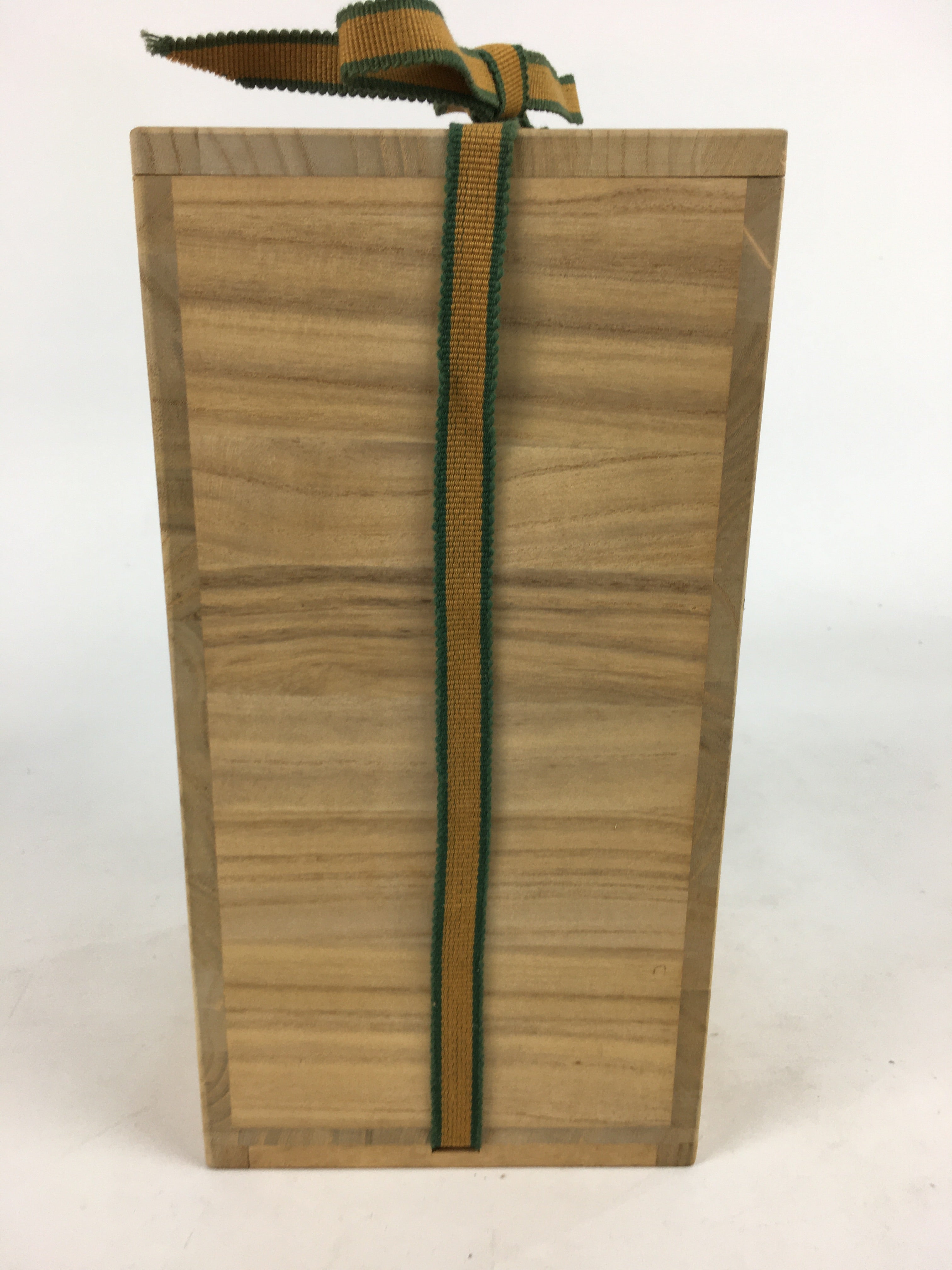 Japanese Wooden Storage Box Vtg Pottery Hako Inside 12x12x24.5 cm WB918