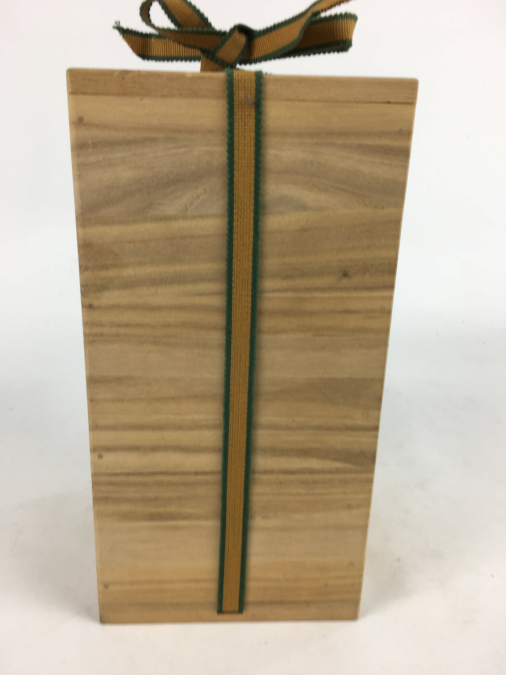 Japanese Wooden Storage Box Vtg Pottery Hako Inside 12x12x24.5 cm WB918