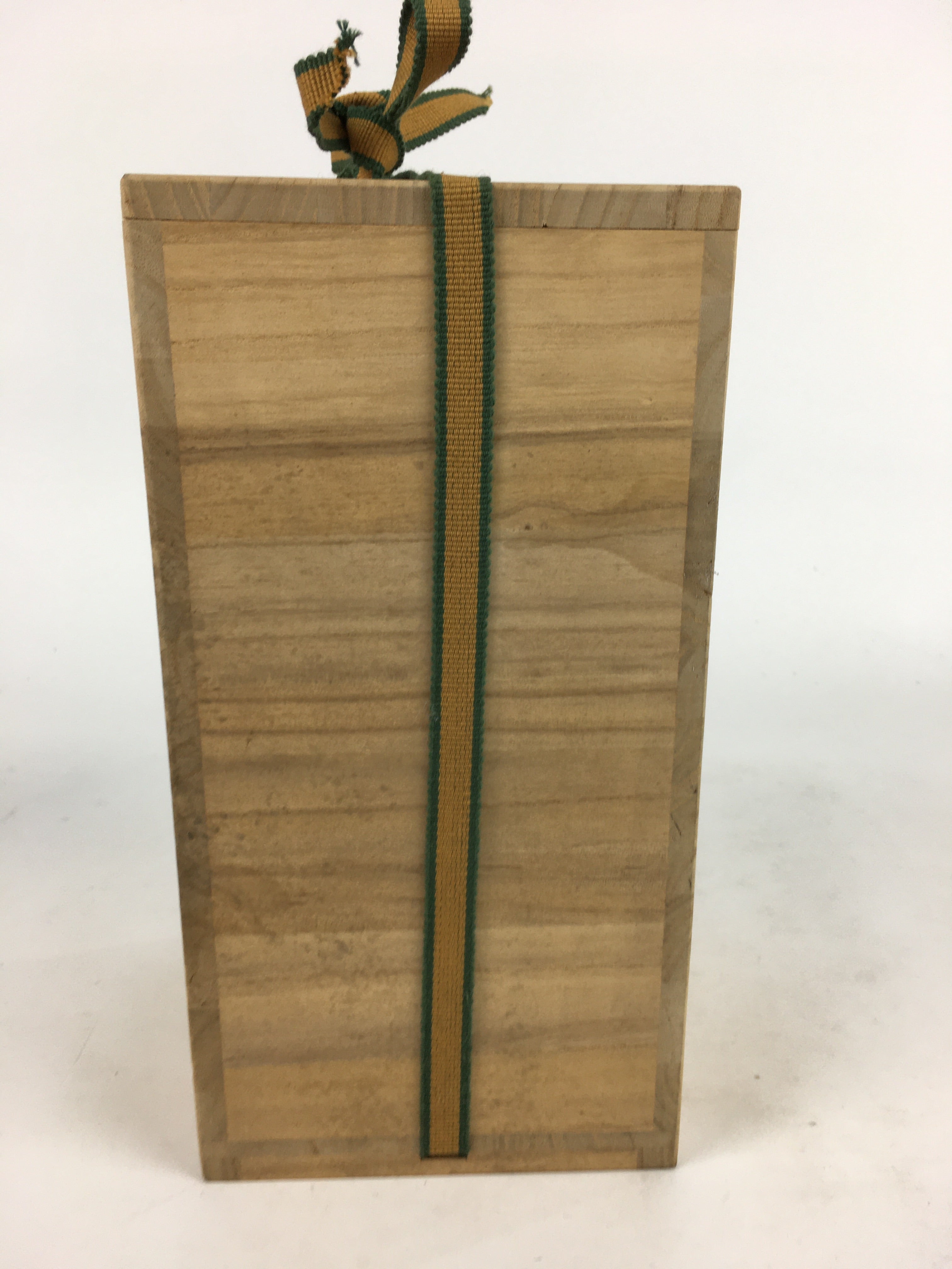 Japanese Wooden Storage Box Vtg Pottery Hako Inside 12x12x24.5 cm WB918