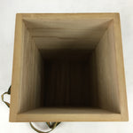 Japanese Wooden Storage Box Vtg Pottery Hako Inside 12x12x24.5 cm WB918