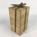 Japanese Wooden Storage Box Vtg Pottery Hako Inside 12x12x24.5 cm WB918