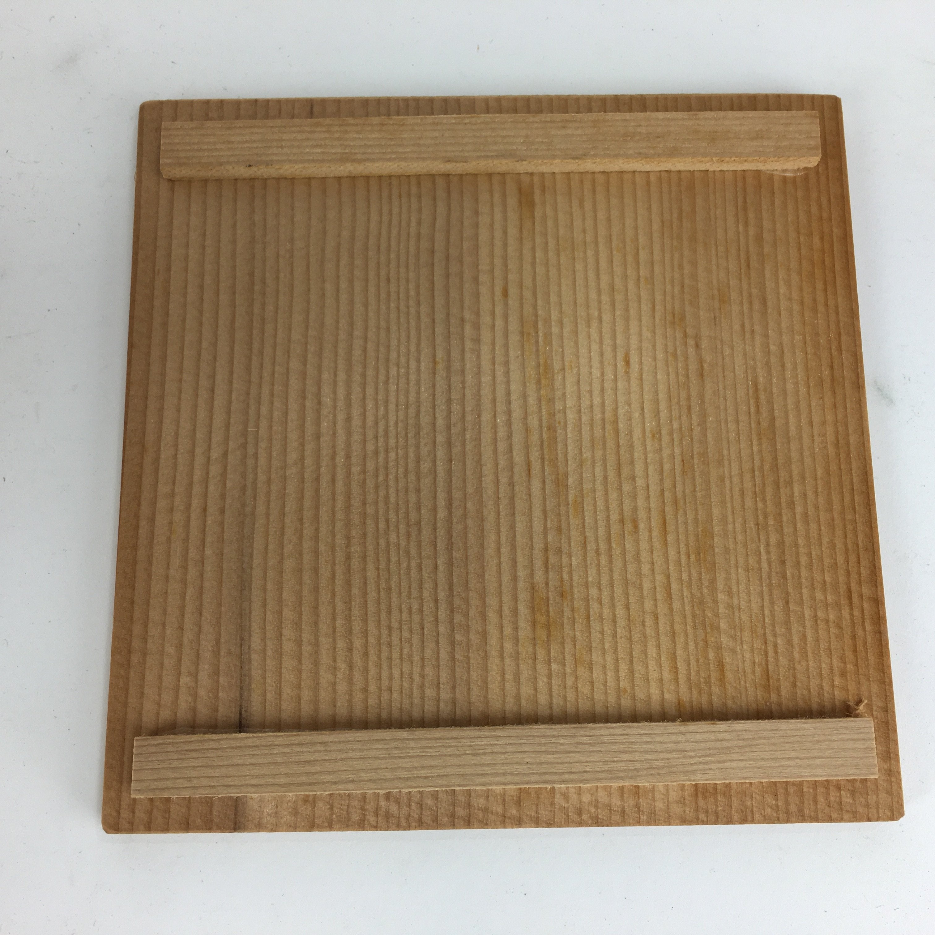 Japanese Wooden Storage Box Vtg Pottery Hako Inside 13.2x13.4x9.4cm WB851