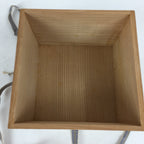 Japanese Wooden Storage Box Vtg Pottery Hako Inside 13.2x13.4x9.4cm WB851