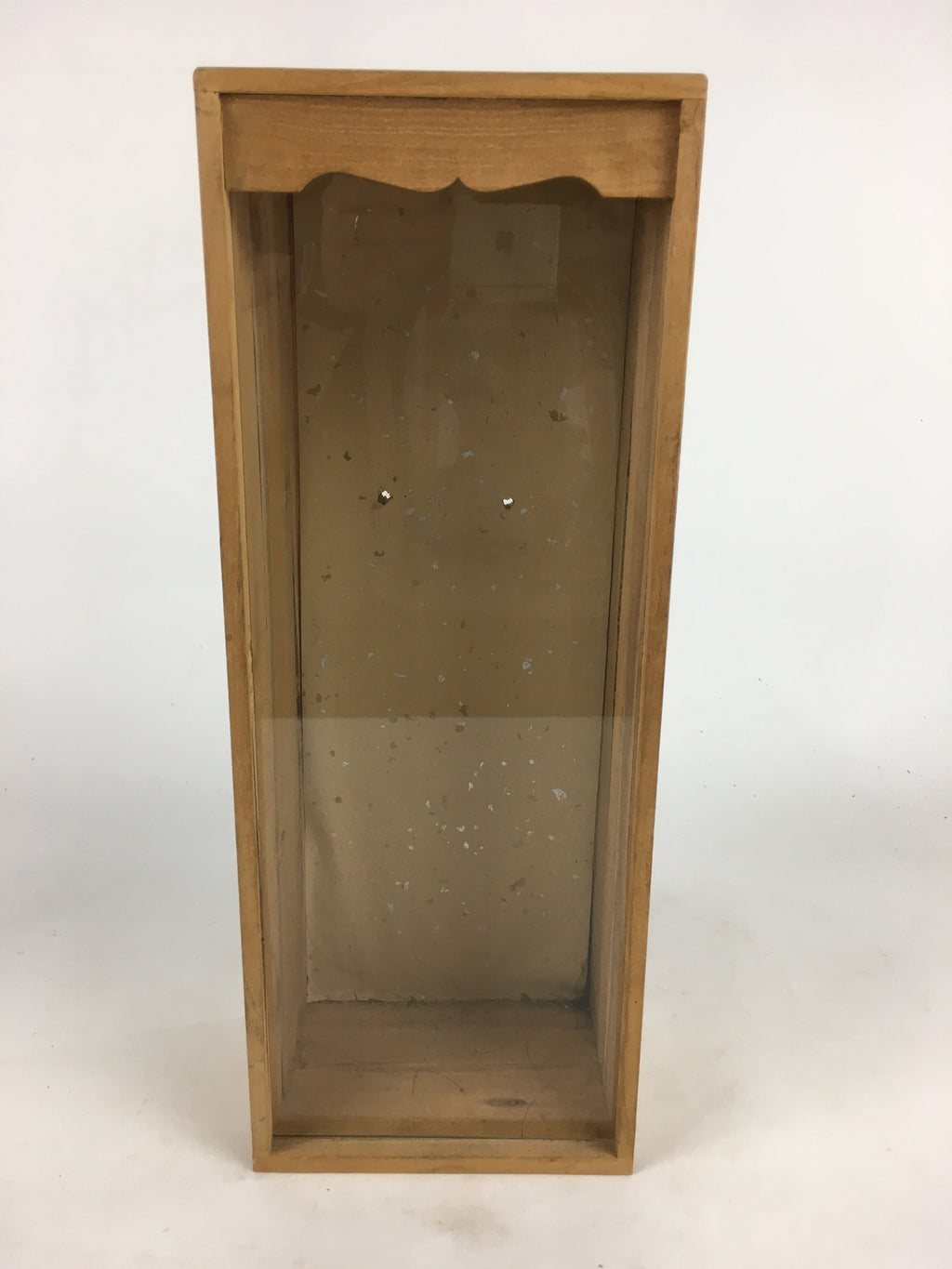 Japanese Wooden Storage Box Vtg Pottery Hako Inside 13.7x10x38 cm WB919