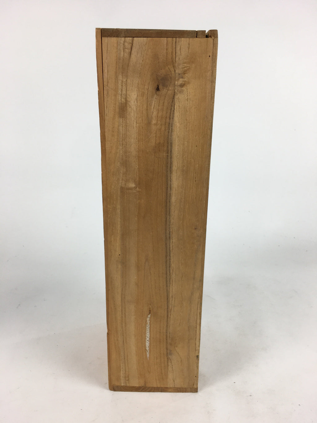 Japanese Wooden Storage Box Vtg Pottery Hako Inside 13.7x10x38 cm WB919