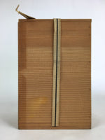 Japanese Wooden Storage Box Vtg Pottery Hako Inside 13.8x10.5x21.0cm WB942