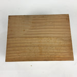 Japanese Wooden Storage Box Vtg Pottery Hako Inside 14.5x10.5x7.8cm WB863