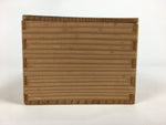 Japanese Wooden Storage Box Vtg Pottery Hako Inside 14.5x10.5x7.8cm WB863