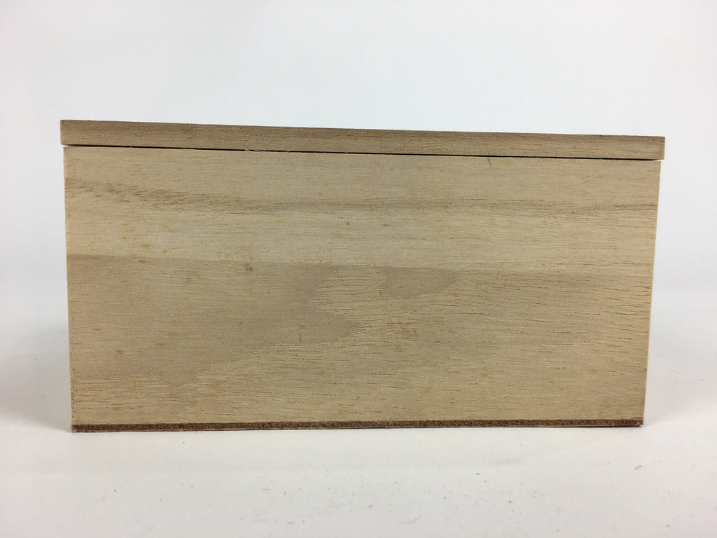 Japanese Wooden Storage Box Vtg Pottery Hako Inside 14.6x9.5x7.4cm WB861