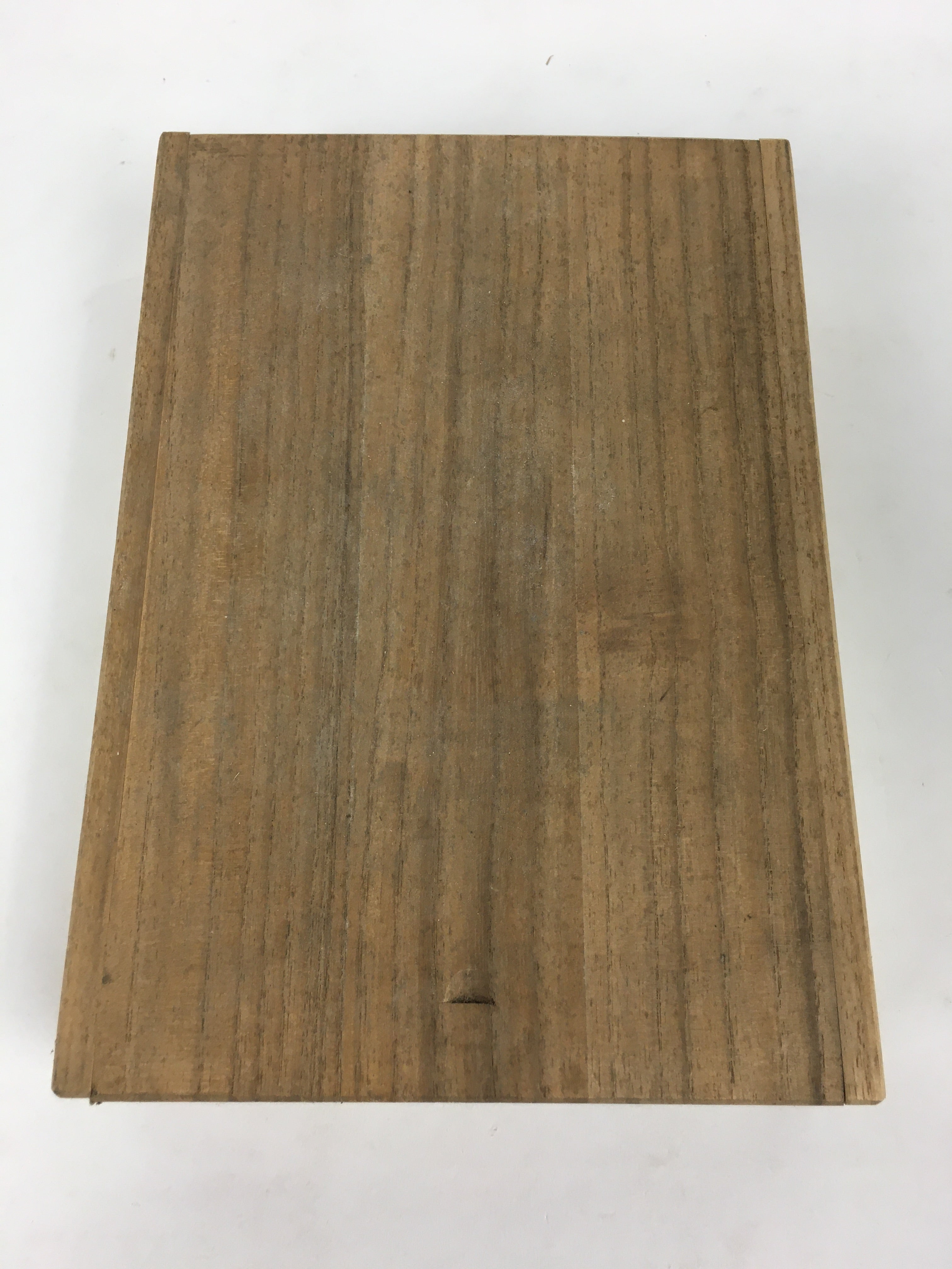 Japanese Wooden Storage Box Vtg Pottery Hako Inside 14x21x3.5cm WB909