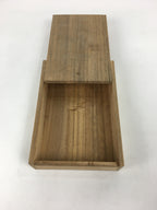 Japanese Wooden Storage Box Vtg Pottery Hako Inside 14x21x3.5cm WB909