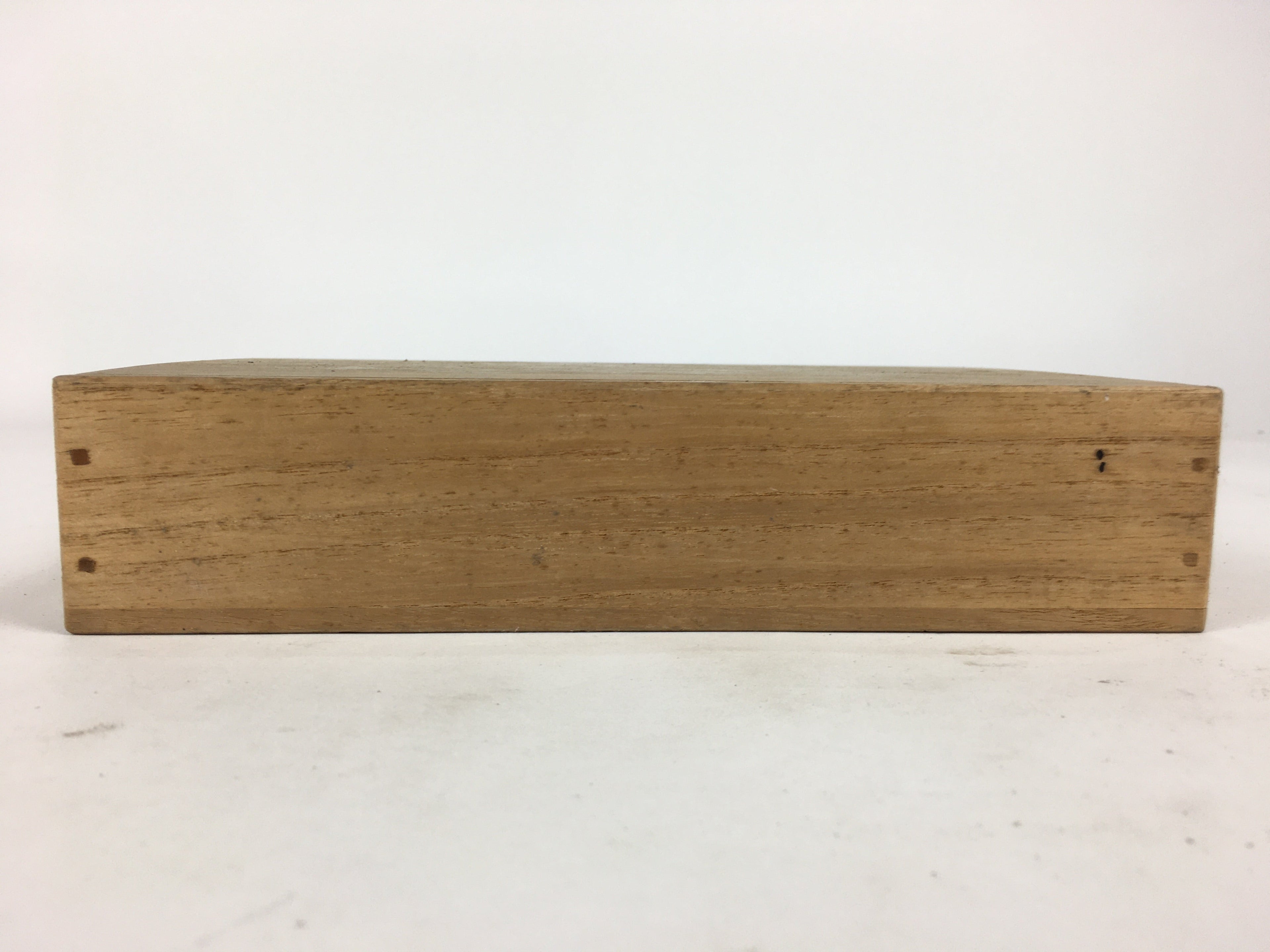 Japanese Wooden Storage Box Vtg Pottery Hako Inside 14x21x3.5cm WB909