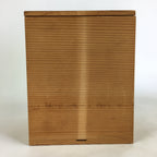 Japanese Wooden Storage Box Vtg Pottery Hako Inside 15.0x15.0x18.2.0cm WB945
