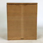 Japanese Wooden Storage Box Vtg Pottery Hako Inside 15.0x15.0x18.2.0cm WB945
